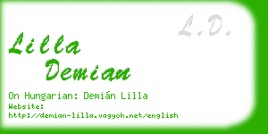lilla demian business card